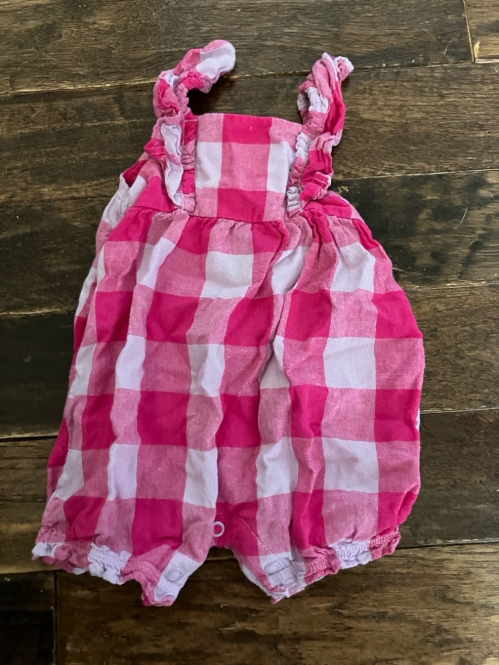 Carters Pink Gingham Baby Romper